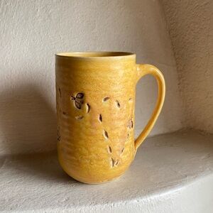 Handmade Pottery Large Bee Mug